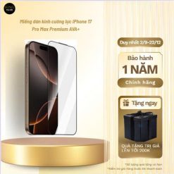 Miếng dán kính cường lực iPhone 17 Pro Max Premium AVA+
