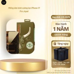 Miếng dán kính cường lực chống nhìn trộm iPhone 17 Pro Mipow BJ711-BK